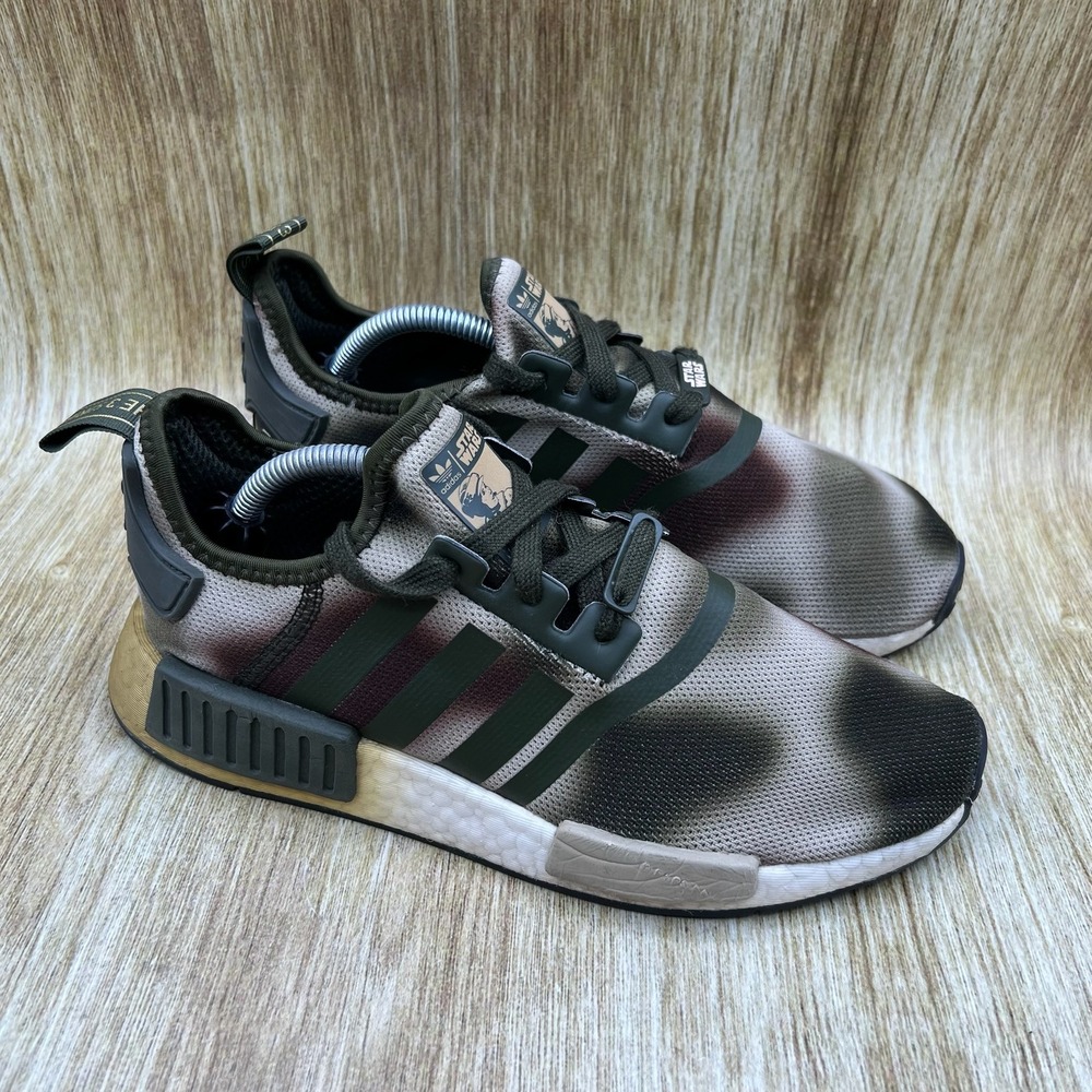 Adidas NMD‎ R1 x Star Wars Princess Leia Women's 7 Olive Green Camo Shoes FW2280